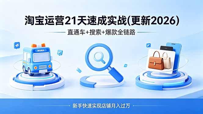 淘宝运营21天速成实战(更新4月-一个小目标资源站