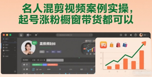 名人混剪视频案例实操，起号涨粉橱窗带货都可以-一个小目标资源站