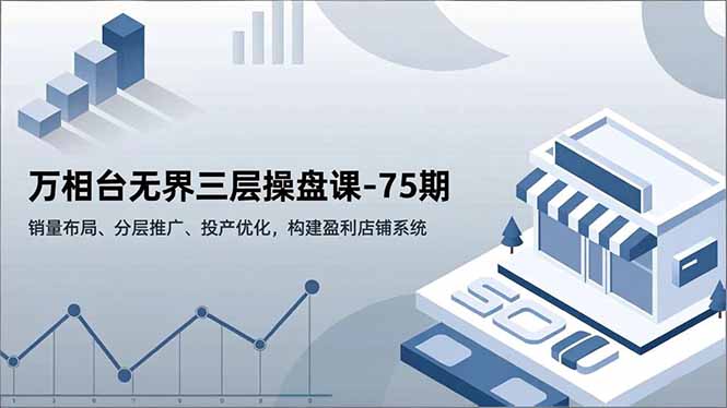 万相台无界三层操盘课-75期,销量布局、分层推广、投产优化,构建盈利店铺系统-opc资源站