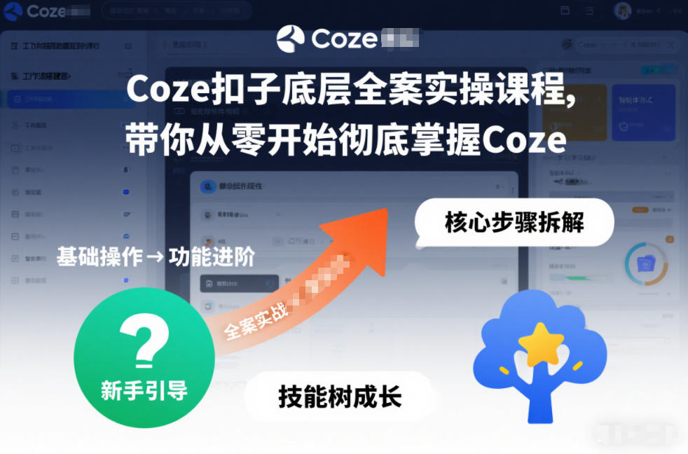 Coze扣子底层全案实操课程，带你从零开始彻底掌握Coze-一个小目标资源站