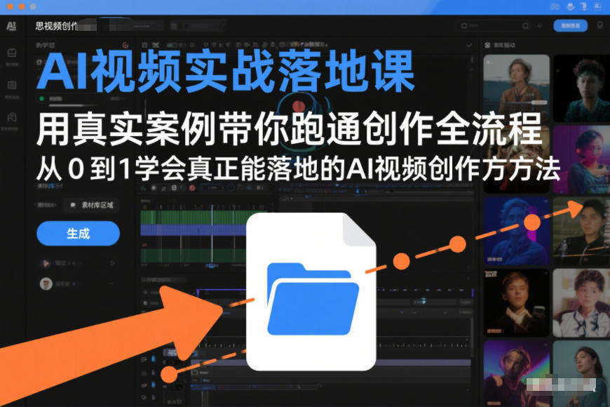 AI视频实战落地课，用真实案例带你跑通创作全流程，从0到1学会真正能落地的AI视频创作方法-opc资源站