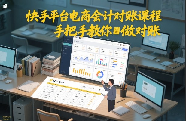 快手平台电商会计对账课程,手把手教你做对账-opc资源站