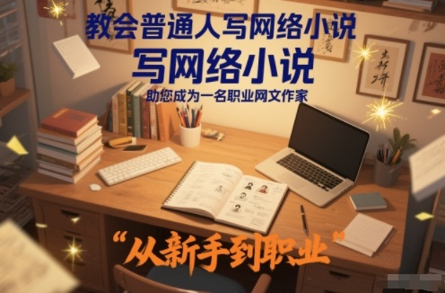 教会普通人写网络小说,助您成为一名职业网文作家-一个小目标资源站