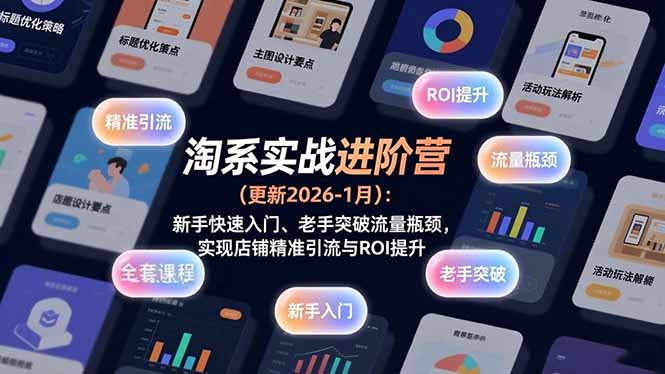 淘系实战进阶营(更新2026-1月-一个小目标资源站