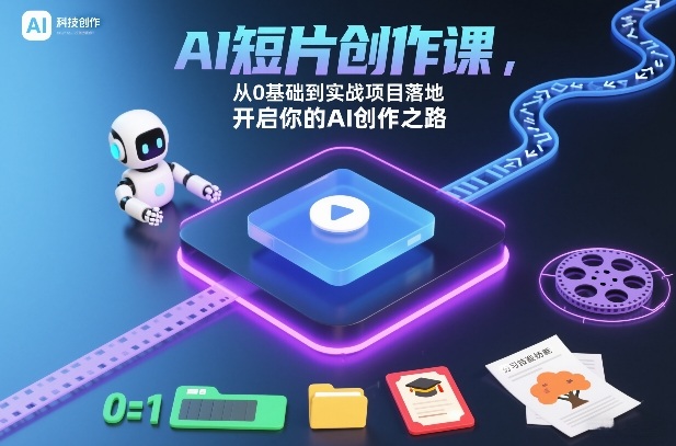 AI短片创作课，从0基础到实战项目落地，开启你的AI创作之路-一个小目标资源站