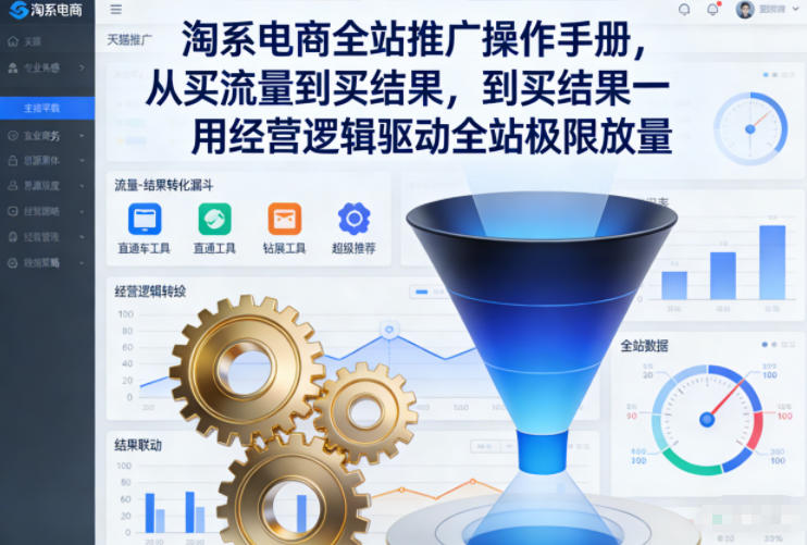 淘系电商全站推广操作手册，从买流量到买结果一用经营逻辑驱动全站极限放量-一个小目标资源站