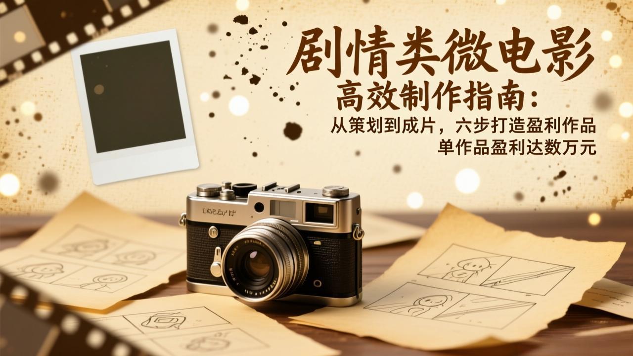 剧情类微电影高效制作指南：从策划到成片，六步打造盈利作品，单作品盈利达数万元-opc资源站