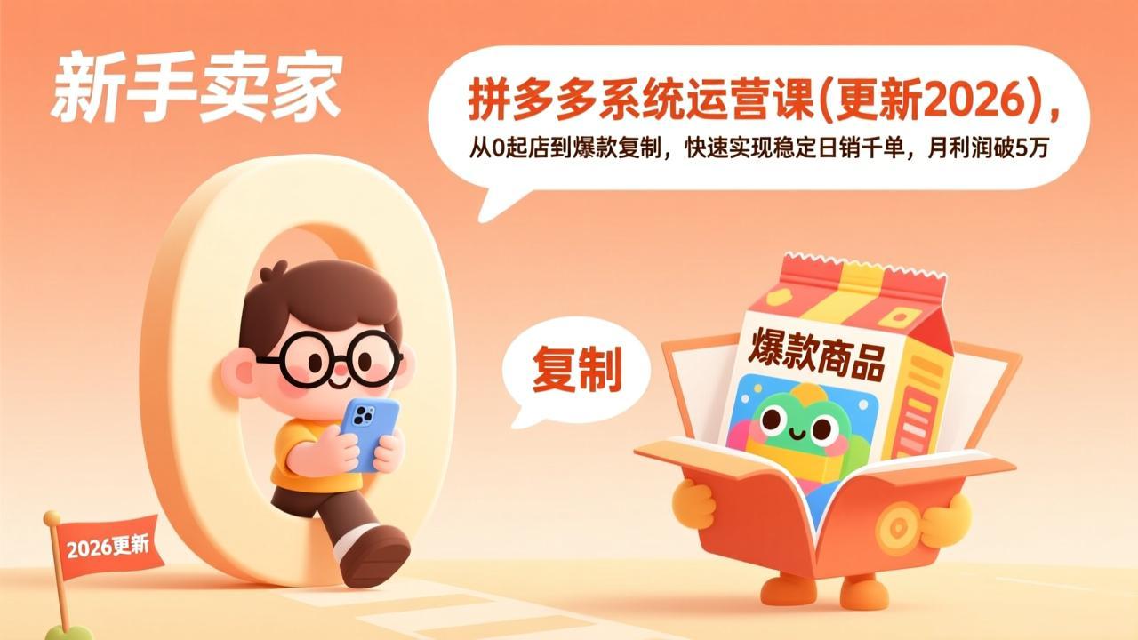 拼多多系统运营课(更新4月-一个小目标资源站