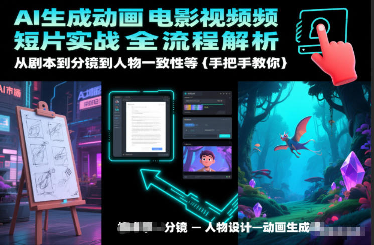 AI生成动画电影视频短片实战全流程解析，从剧本到分镜到人物一致性等手把手教你-opc资源站