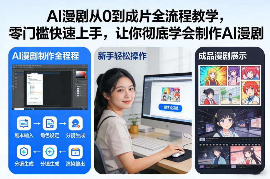 AI漫剧从0到成片全流程教学，零门槛快速上手，让你彻底学会制作AI漫剧【保姆级教程】-opc资源站