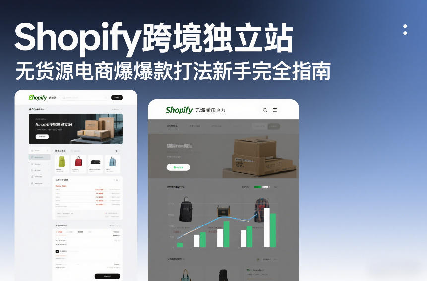 Shopify跨境独立站无货源电商爆款打法新手完全指南-opc资源站