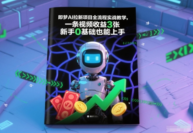 即梦AI拉新项目全流程实战教学，一条视频收益3张，新手0基础也能上手-一个小目标资源站