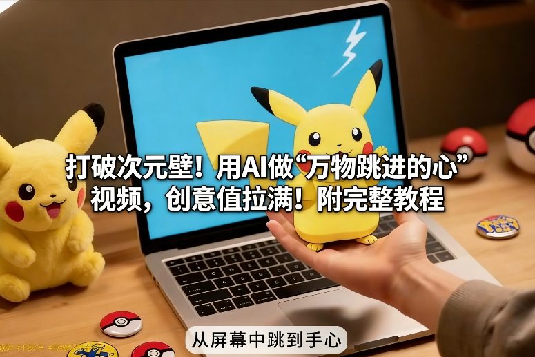 打破次元壁!用AI做【万物跳进手心】视频,创意值拉满!附完整教程-opc资源站