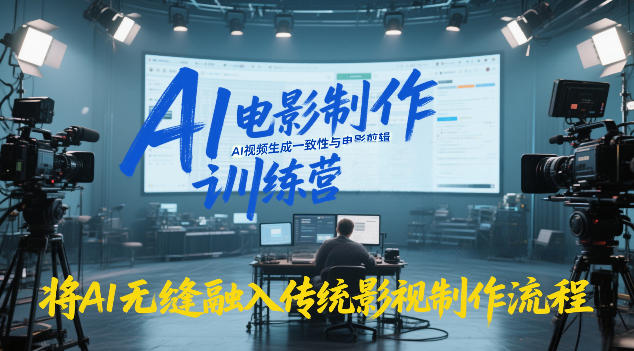 AI电影制作训练营，掌握AI视频生成一致性与电影剪辑，将AI无缝融入传统影视制作流程-opc资源站