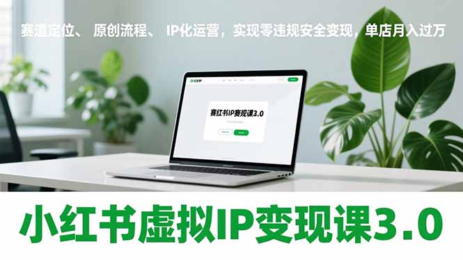 小红书虚拟IP变现课3.0,赛道定位、原创流程、IP化运营,实现零违规安全变现,单店月入过万-一个小目标资源站