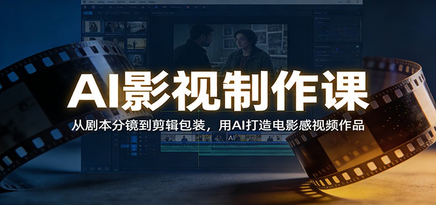 AI影视制作课：从剧本分镜到剪辑包装，用AI打造电影感视频作品-opc资源站