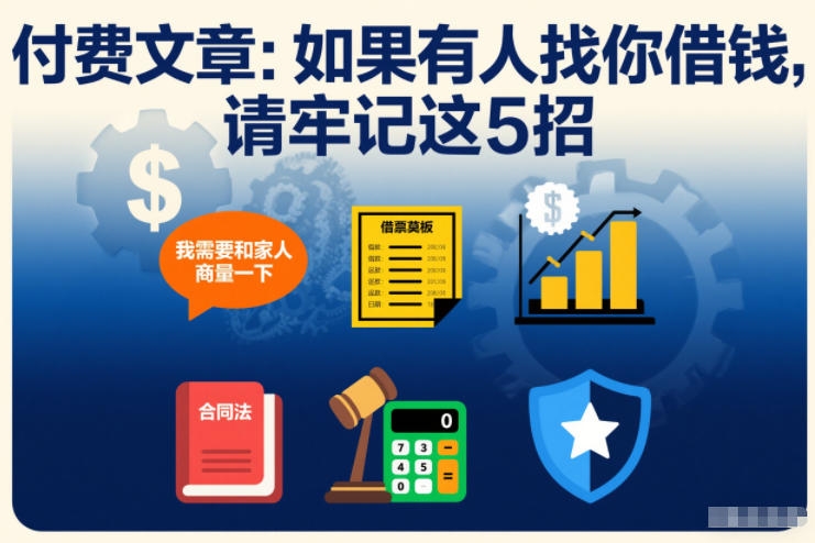 付费文章：如果有人找你借钱，请牢记这5招-一个小目标资源站