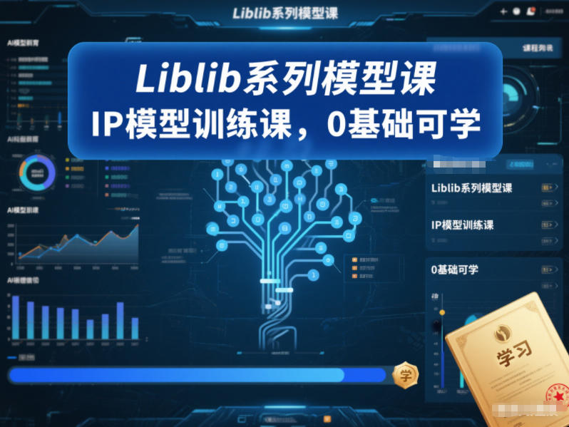 Liblib系列模型课,IP模型训练课,0基础可学-opc资源站