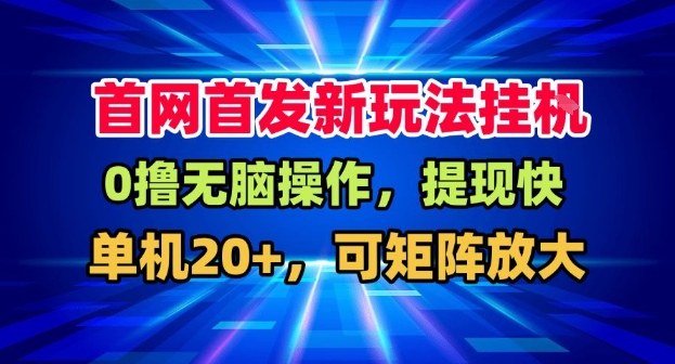 全网首发挂G,盒子自动賺米,单机20+,可矩阵放大,长期稳定运营【揭秘】-一个小目标资源站