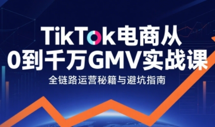 TikTok电商从0到千万GMV实战课，从0到1拆解实战秘籍(更新)-一个小目标资源站