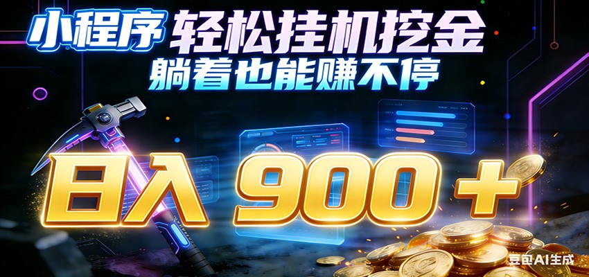 小程序挂机挖金,自动赚金币换现金,多号并行日入900+,轻松搞副业-一个小目标资源站