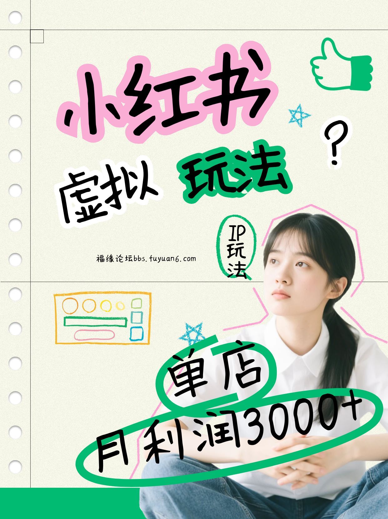 小红书虚拟玩法(铺货流和单品玩法)，单店月利润3000+，IP打法+原创商品(0违规)-一个小目标资源站