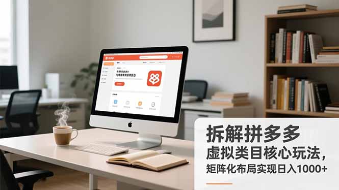 拆解拼多多虚拟类目核心玩法，矩阵化布局实现日入1000+-一个小目标资源站