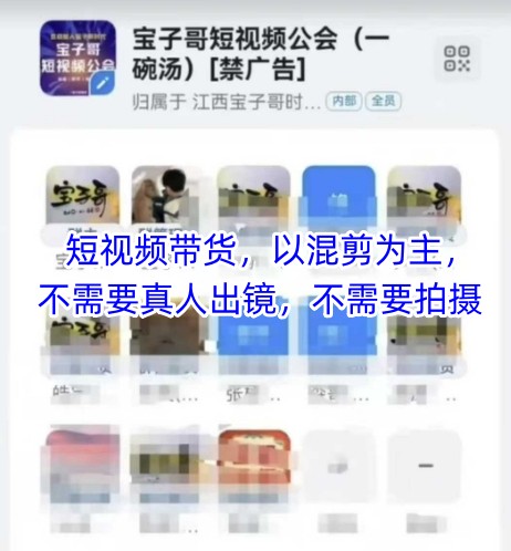 宝子哥头部团队短视频带货，以混剪为主，不需要真人出镜，不需要拍摄【更新12月】-opc资源站