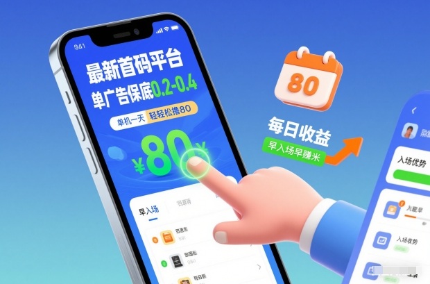 最新首码平台，单广告保底0.2-0.4，单机一天轻松撸80，早入场早賺米【揭秘】-opc资源站