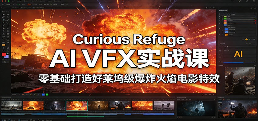 Curious Refuge AI VFX实战课，零基础打造好莱坞级爆炸火焰电影特效-opc资源站