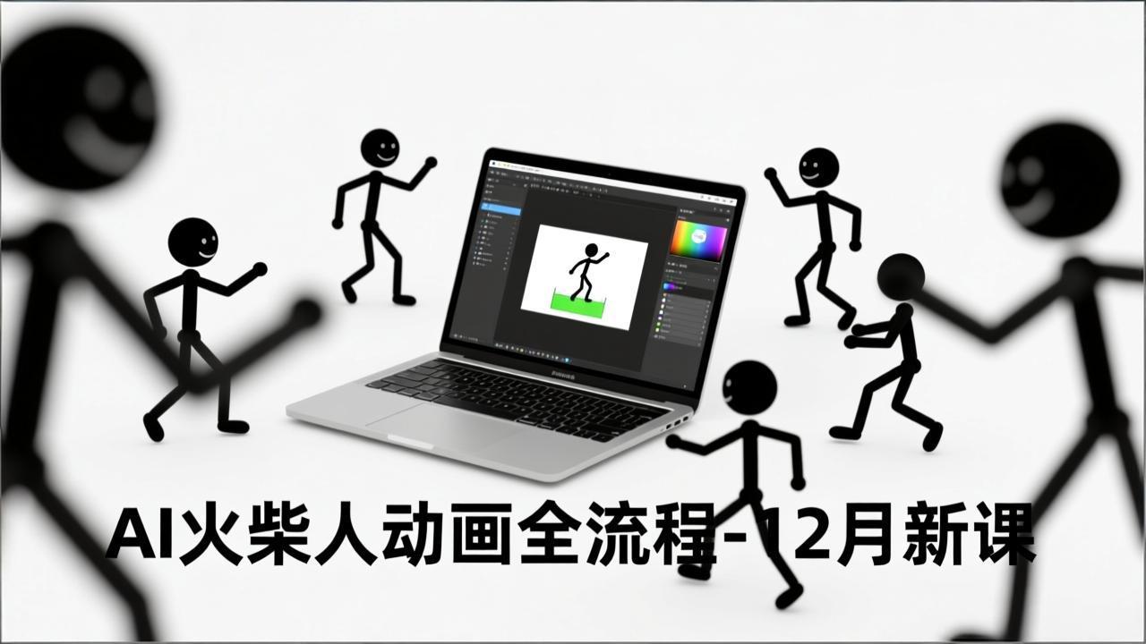 AI火柴人动画全流程-12月新课,文案生成、声音克隆、视频剪辑,零基础快速产出动画-opc资源站