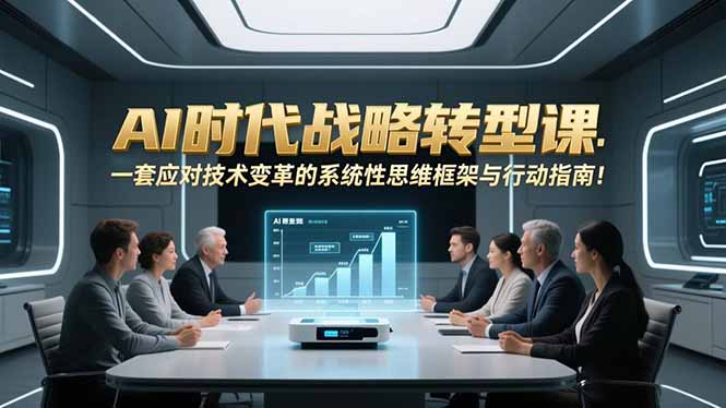 AI时代战略转型课:一套应对技术变革的系统性思维框架与行动指南!-opc资源站