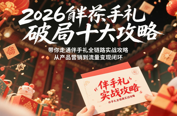 2026伴手礼破局十大攻略，带你走通伴手礼全链路实战攻略，从产品营销到流量变现闭环-opc资源站